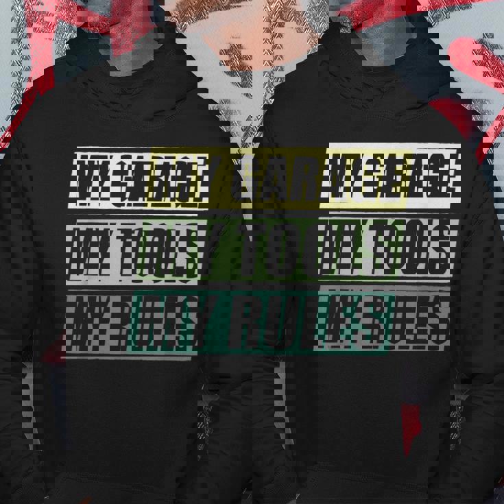 My Garage My Rules Funny Diesel Mechanic Quote Mechanic Hoodie Unique Gifts