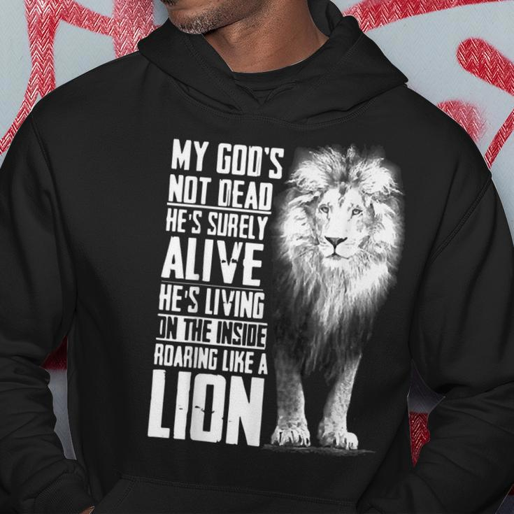 My Gods-Not-Dead Hes Surely Alive Christian Jesus Lion Hoodie Funny Gifts