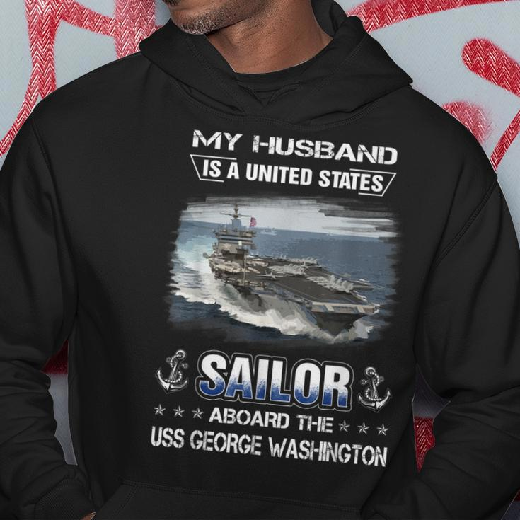 My Husband Is A Sailor Aboard Uss George Washington Cvn 73 Hoodie Funny Gifts