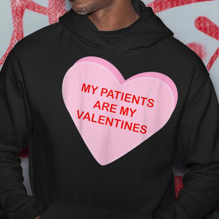 My Patients Are My Valentine Candy Heart Simple Graphic Hoodie Funny Gifts