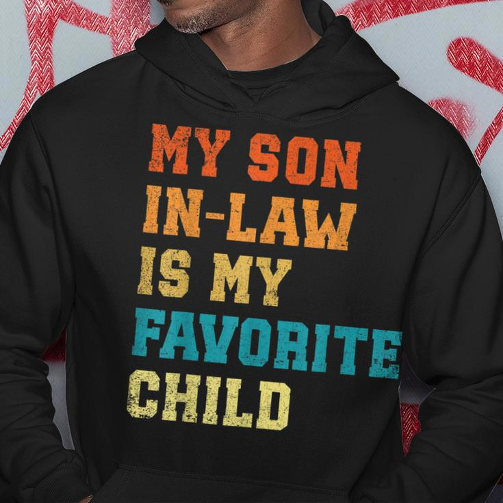My Son-In-Law Is My Favorite Child Funny Humor Wedding Retro Hoodie Unique Gifts