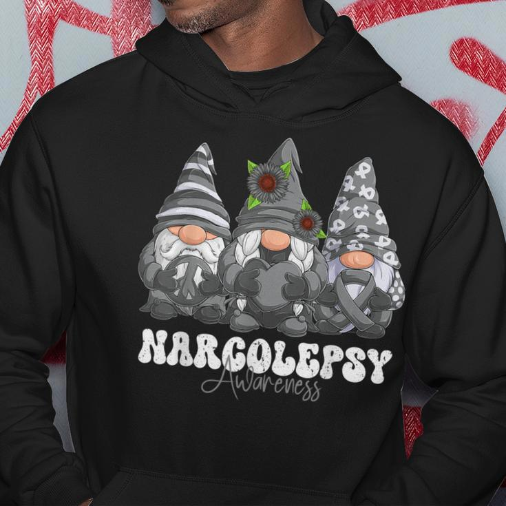 Narcolepsy Awareness Month Gray Ribbon Gnomies Hoodie Unique Gifts
