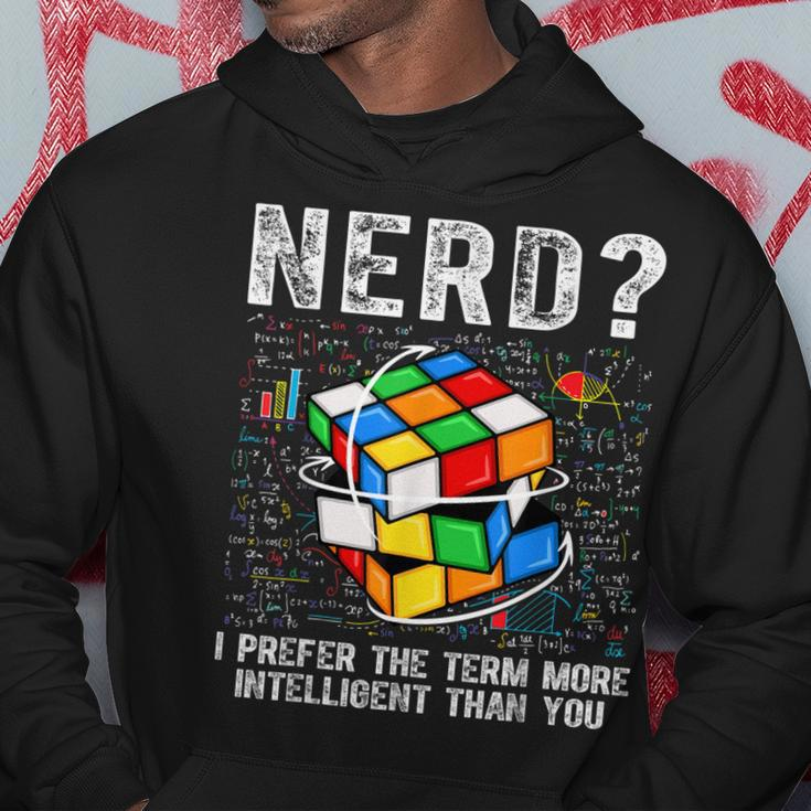Nerd I Prefer The Term More Intelligent Than You Puzzle Cube Hoodie Funny Gifts