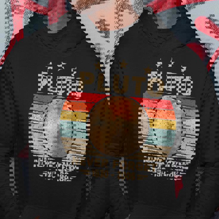 Never Forget Pluto Retro Nerdy Astronomy Space Science Hoodie Unique Gifts