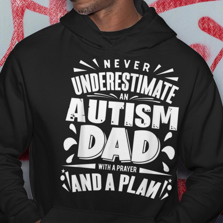 Never Underestimate An Autism Dad Autism Awareness Gift For Mens Hoodie Unique Gifts