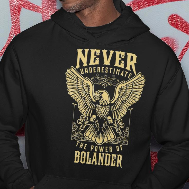 Never Underestimate The Power Of Bolander Personalized Last Name Hoodie Funny Gifts