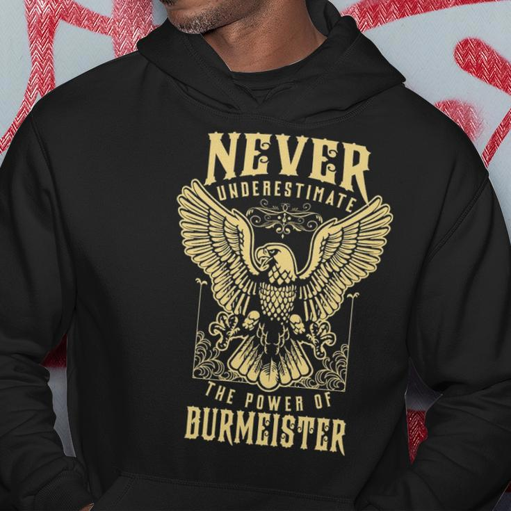 Never Underestimate The Power Of Burmeister Personalized Last Name Hoodie Funny Gifts