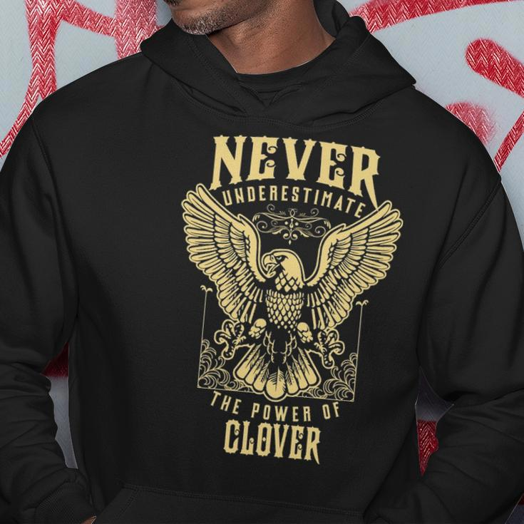 Never Underestimate The Power Of Clover Personalized Last Name Hoodie Funny Gifts