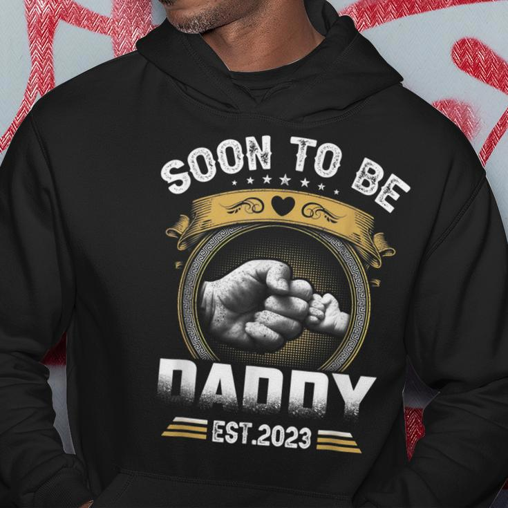 New Daddy Gift Soon To Be Daddy Est 2023 New Dad  Hoodie Personalized Gifts