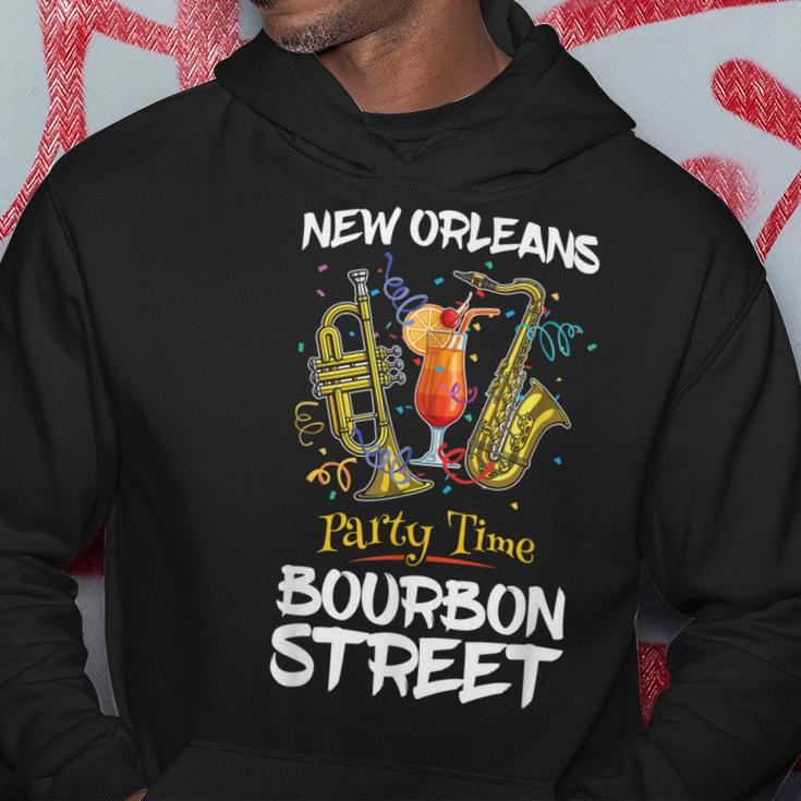 New Orleans Louisiana Bourbon Street Jazz Party Souvenir Hoodie Unique Gifts