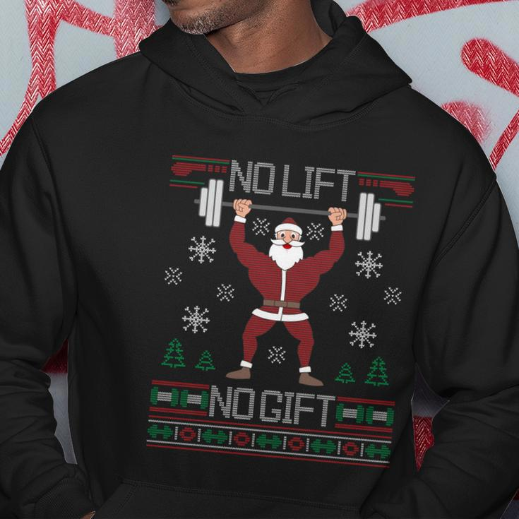 No Lift No Gift Ugly Christmas Sweater Gym Santa Long Sleeve Long Sleeve Tshirt Hoodie Unique Gifts