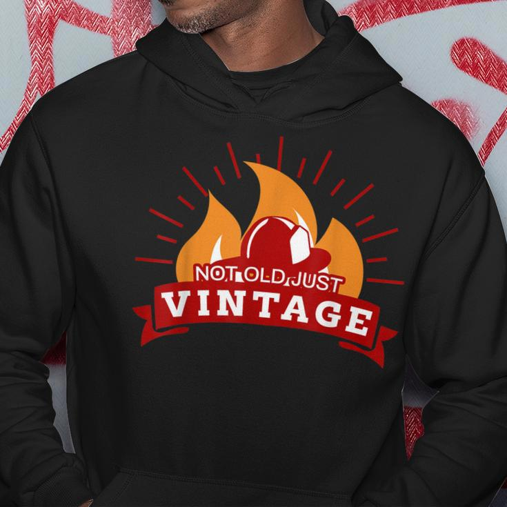 Not Old Just Vintage Fireman Fire Fighter Hoodie Funny Gifts