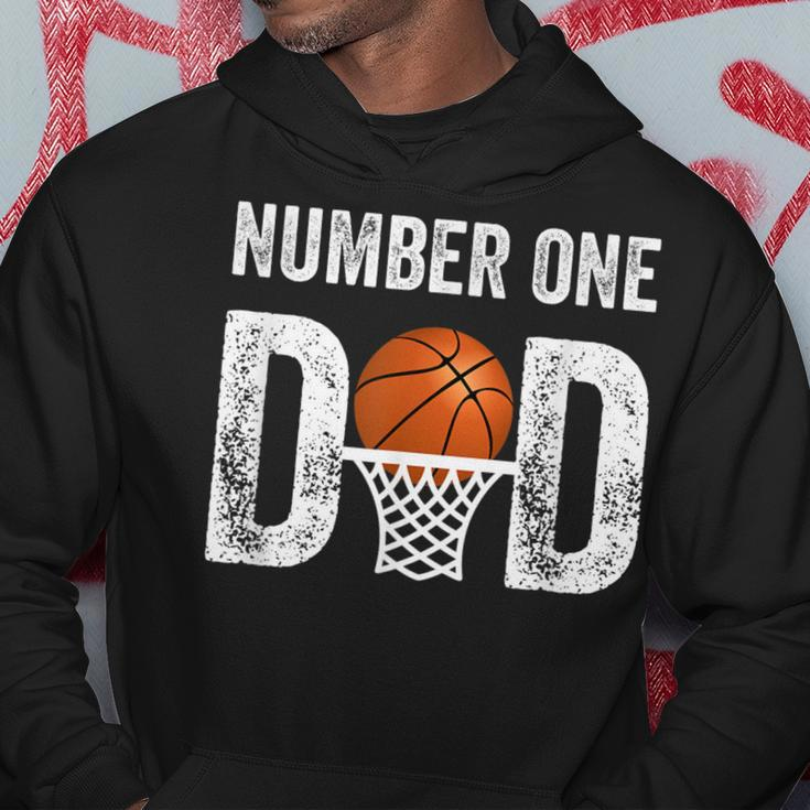 Number One Basketball Dad Fathers Day For Men Gift For Mens Hoodie Unique Gifts