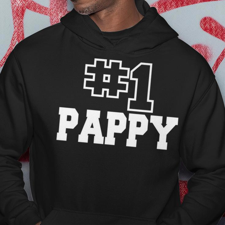 Number One Pappy No 1 Dad Best Grandpa Fathers Day Mens  Hoodie Personalized Gifts
