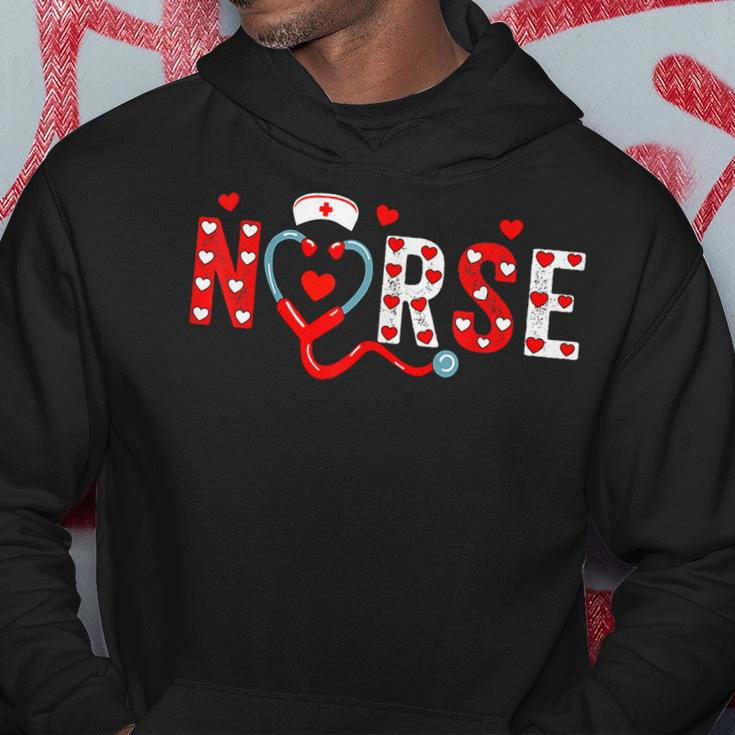 Nurse Valentines Day Valentine Scrub Tops Women Men Men Hoodie Graphic Print Hooded Sweatshirt Funny Gifts
