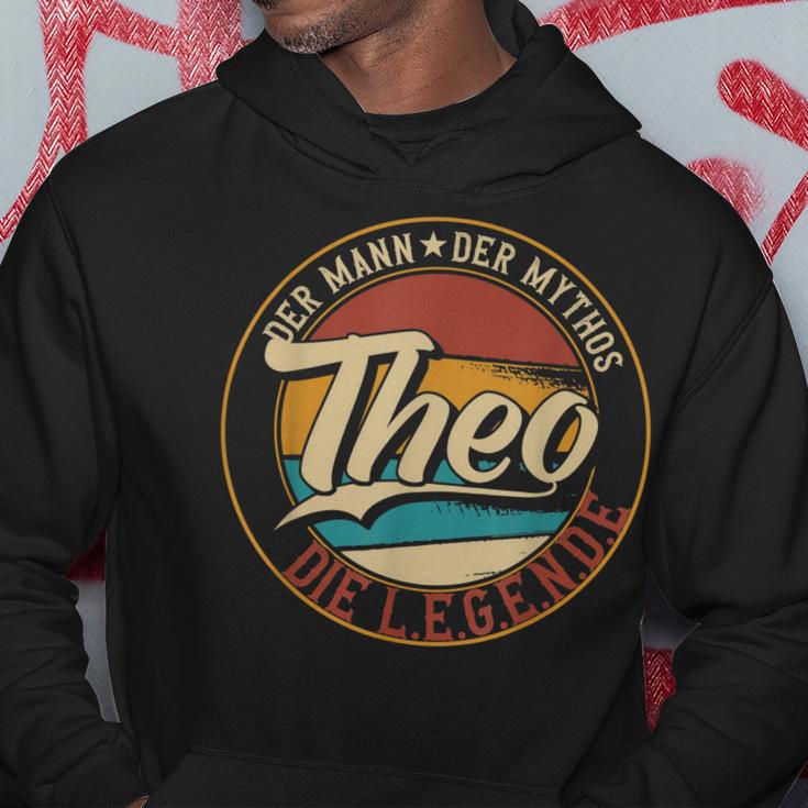 Theo Der Mann Der Mythos Die Legende Vornamen Hoodie Lustige Geschenke