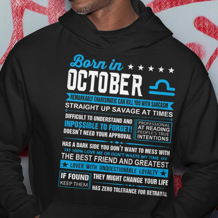 October Birthday Gifts - Born In October Libra Hoodie Unique Gifts