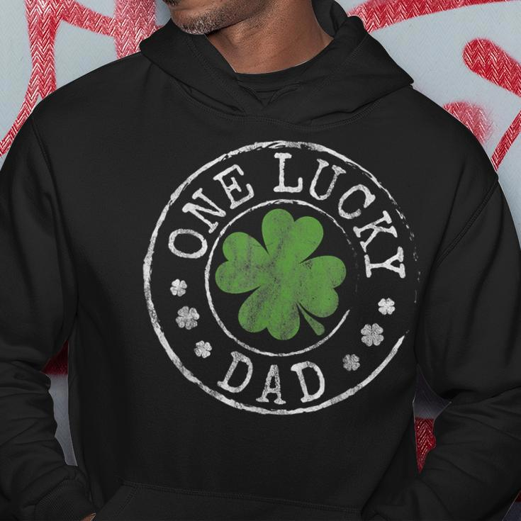 One Lucky Dad Father Funny Irish Shamrocks St Patricks Day Hoodie Funny Gifts