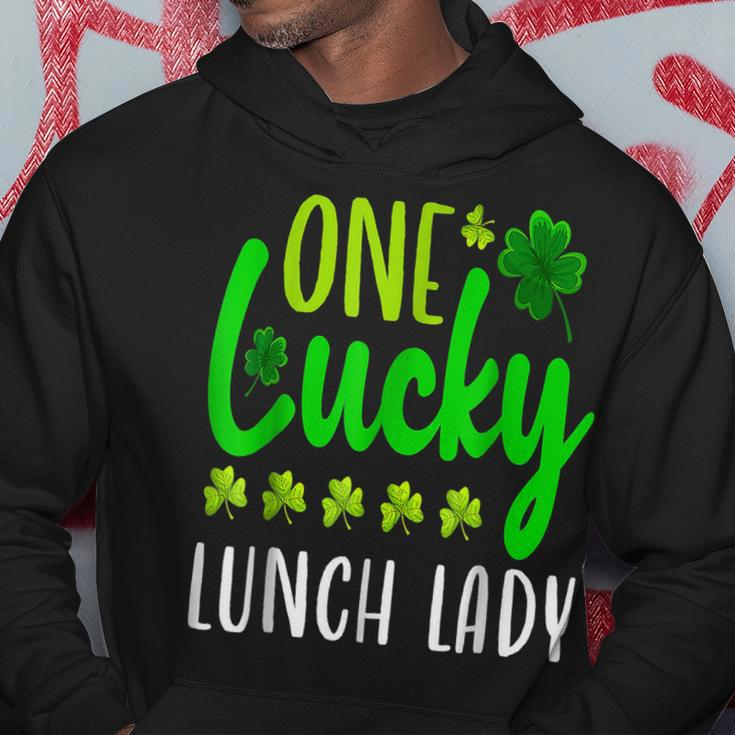 One Lucky Lunch Lady St Patricks Day Irish Shamrock Hoodie Funny Gifts