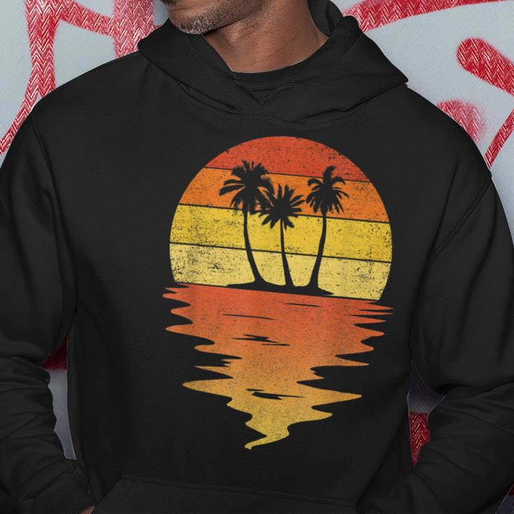 Palm Trees Retro Sunset 70S Vintage Palm Trees Hoodie Unique Gifts