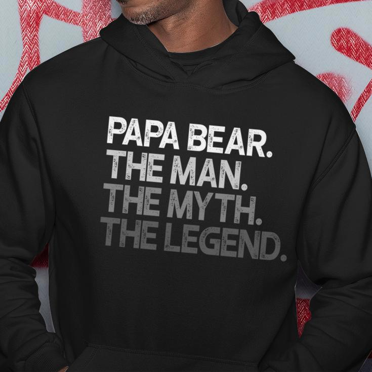 Papa Bear Gift For Dads And Fathers The Man Myth Legend Gift Hoodie Unique Gifts