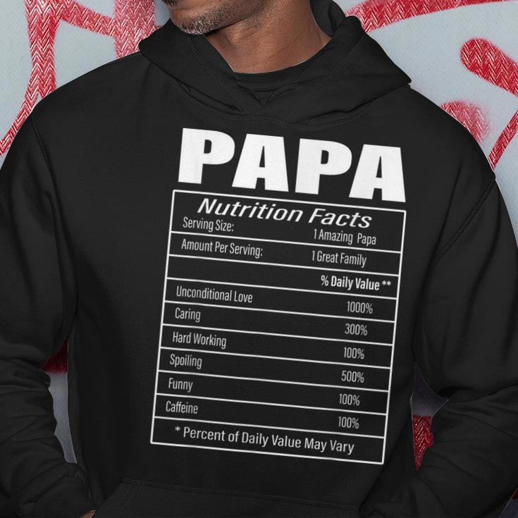 Papa Nutrition Facts Funny Fathers Day Grandpa Men Hoodie Unique Gifts