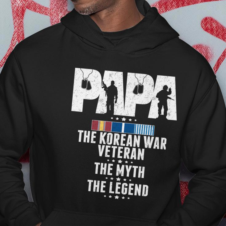 Papa The Korean War Veteran The Myth The Legend Grandpa Gift Hoodie Unique Gifts