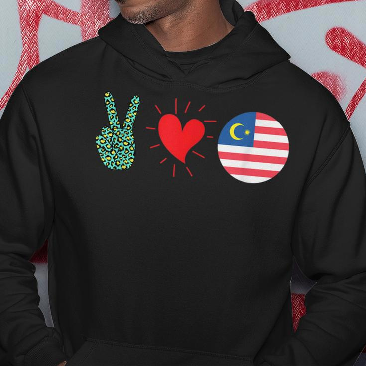 Peace Love Malaysia Flag Malaysian Pride Roots Hoodie Unique Gifts