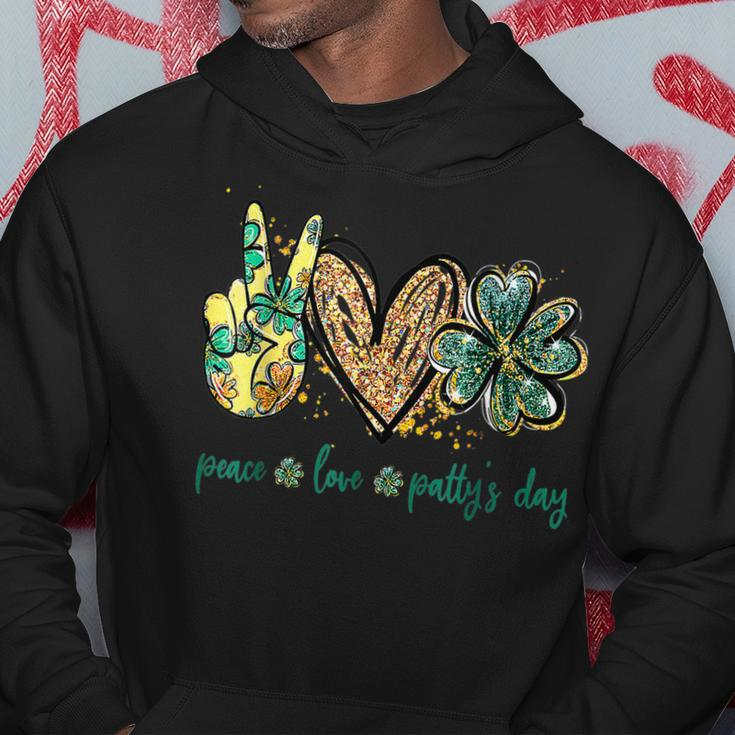 Peace Love Pattys Day St Patricks Day Gifts Hoodie Personalized Gifts