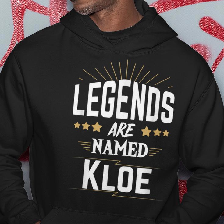 Personalisiertes Hoodie Legenden heißen Kloe, Schwarz, Einzigartiges Design Lustige Geschenke