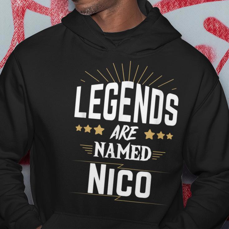 Personalisiertes Legends Named Nico Hoodie, Ideales Präsent für Nico Lustige Geschenke