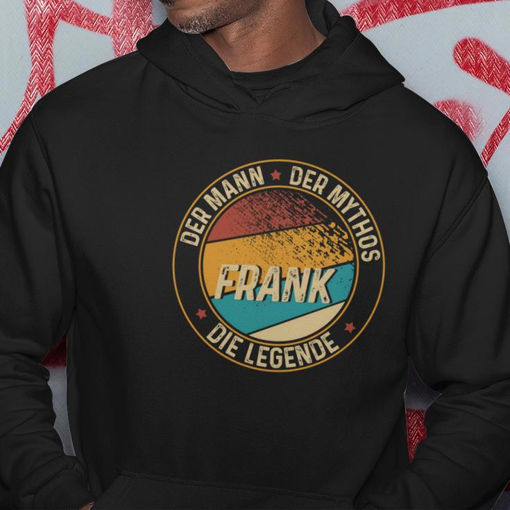 Personalisiertes Schwarzes Hoodie für Frank - Der Mann Mythos Legende Lustige Geschenke