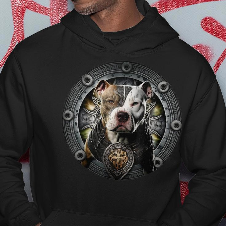 Pitbull Dad Viking Nordic Vikings Pit Bul Warrior Themed Hoodie Unique Gifts