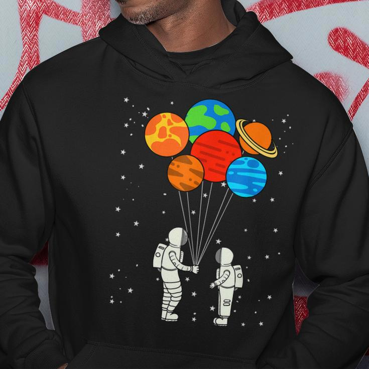 Planet Balloons Astronaut Planets Galaxy Space Outer Hoodie Funny Gifts