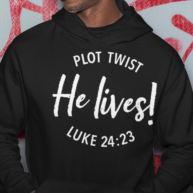 Plot Twist He Lives Shirt Easter Sunday Saying Dark Hoodie Unique Gifts