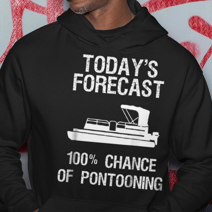 Pontoon Boating Funny - Pontooning Todays Forecast Hoodie Unique Gifts