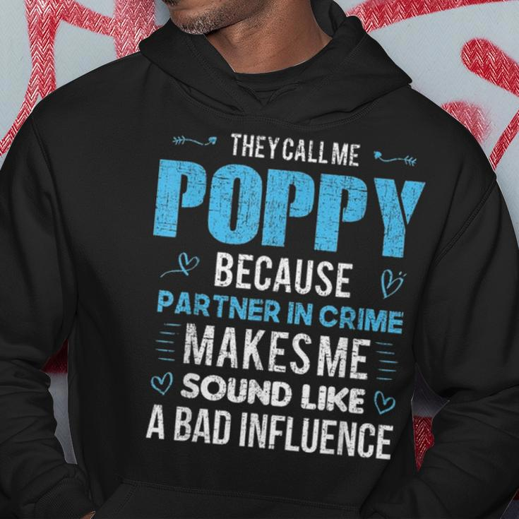 Poppy Grandpa Fathers Day Funny Gift Design Hoodie Funny Gifts