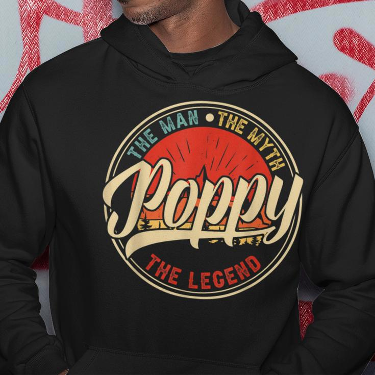 Poppy The Man The Myth The Legend Funny Fathers Day Gift For Mens Hoodie Funny Gifts