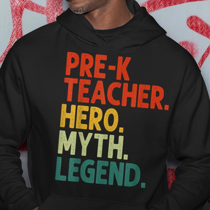 Pre-K Teacher Hero Myth Legend Vintage Lehrertag Hoodie Lustige Geschenke