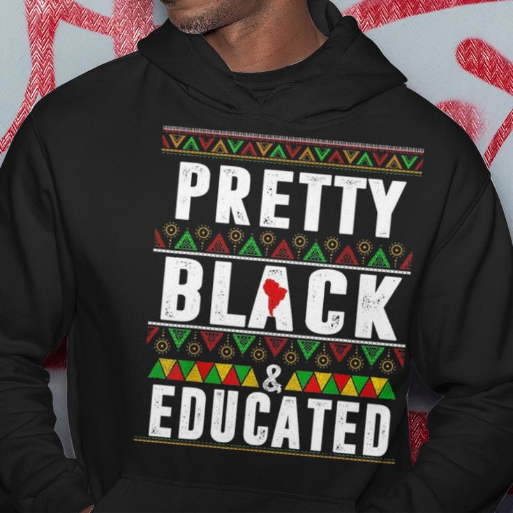 Pretty Black And Educated Black History Month Funny Apparel Hoodie Funny Gifts
