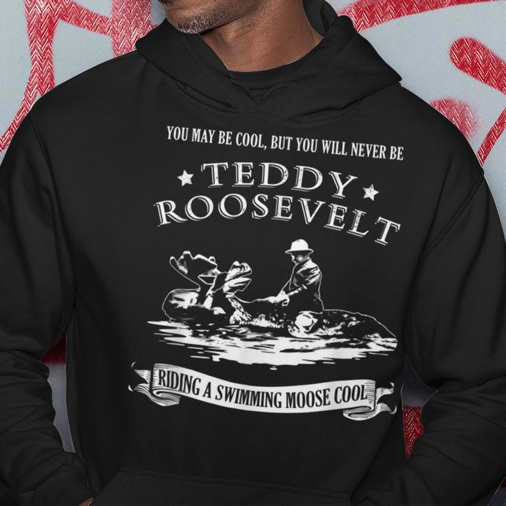 Progressive Party Teddy Riding Moose Cool Teddy Roosevelt Hoodie Unique Gifts