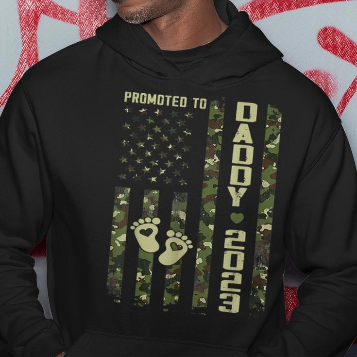 Promoted To Daddy 2023 First Time Fathers Day New Dad Gift Hoodie Unique Gifts
