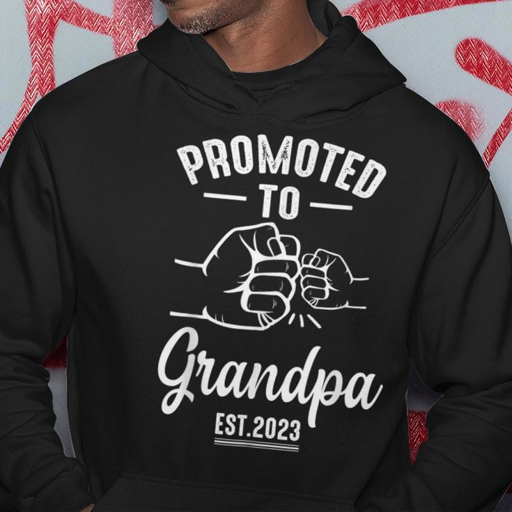 Promoted To Grandpa 2023 Present For First Time New Dad Gift For Mens Hoodie Unique Gifts
