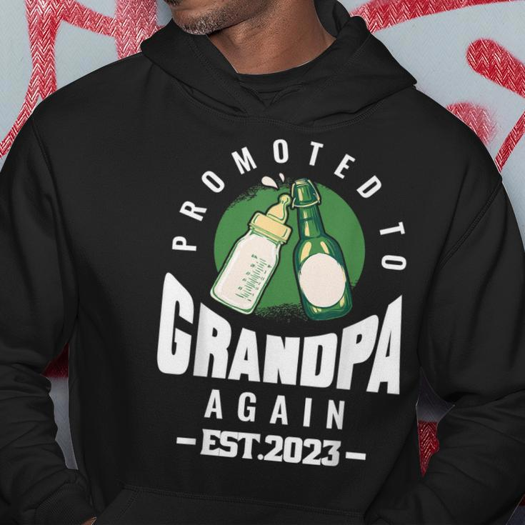 Promoted To Grandpa Again Est 2023 Pregnancy Announcement Hoodie Unique Gifts