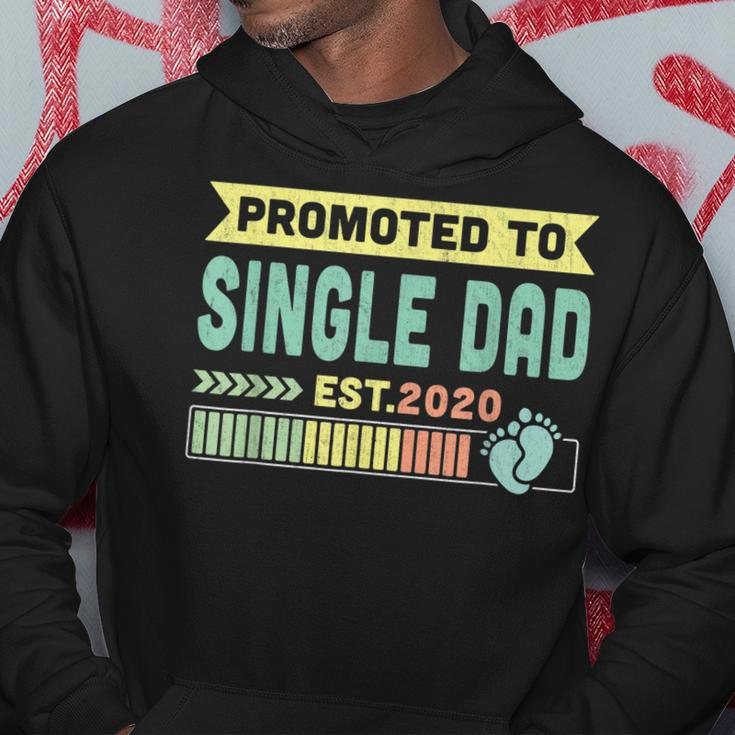 Promoted To Single Dad Est 2020 Vintage Christmas Gift Hoodie Funny Gifts
