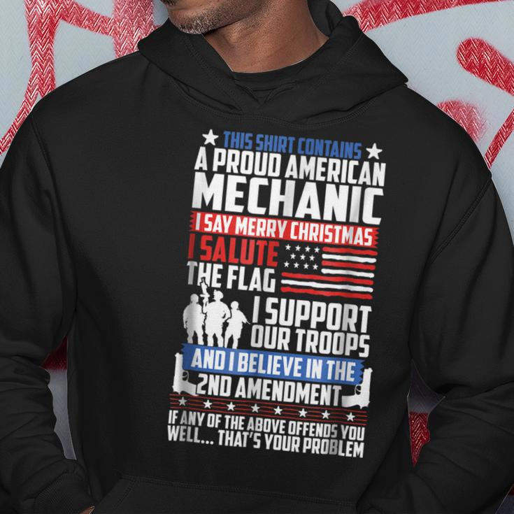 Proud American Mechanic Salute Support 2Nd Amendment Hoodie Unique Gifts