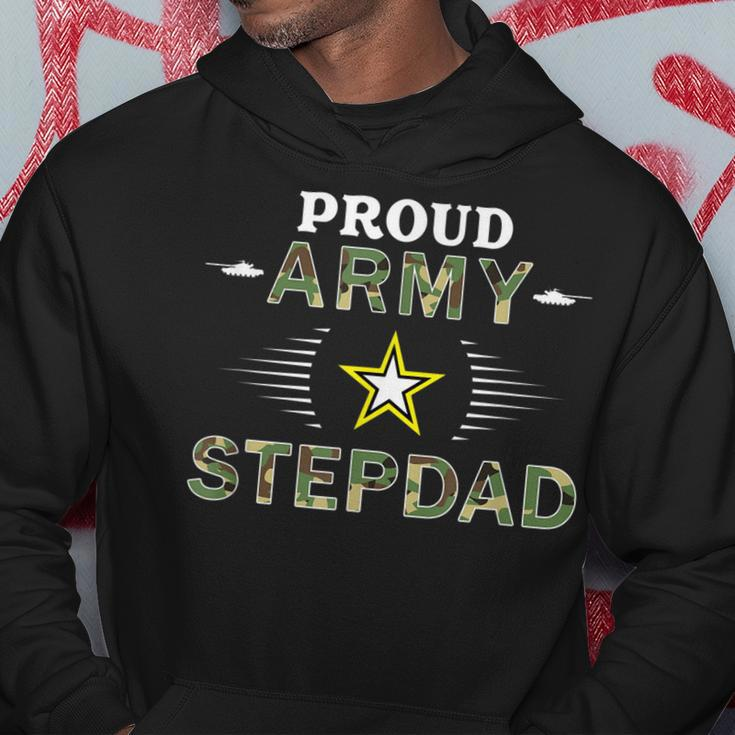 Proud Army Stepdad Military Pride Camouflage Graphics Army Gift For Mens Hoodie Unique Gifts