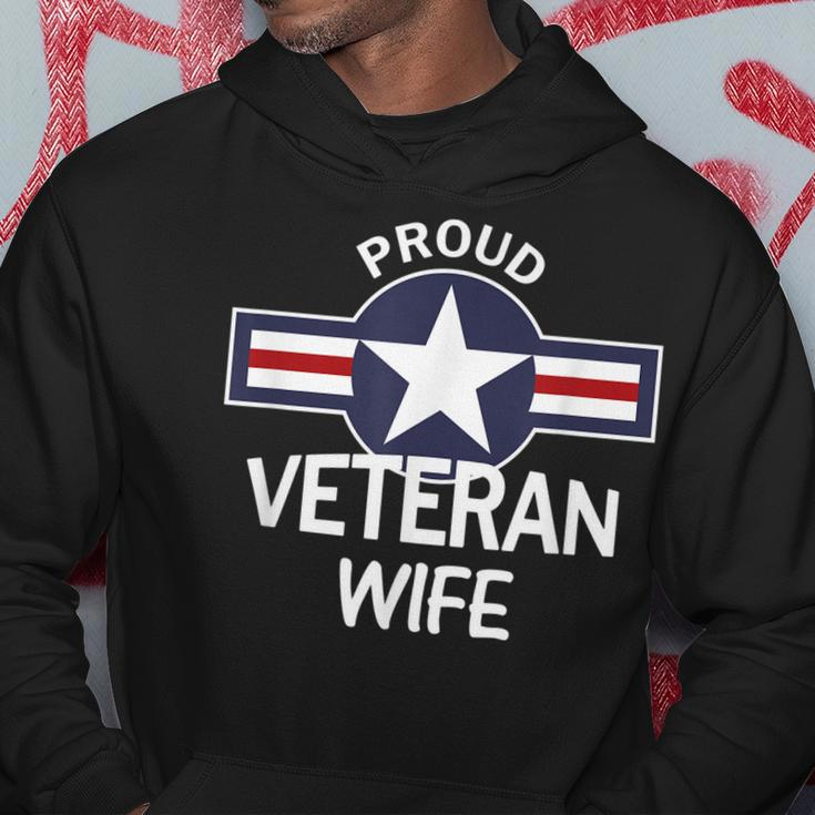 Proud Military Veteran Wife Vintage Aircraft Roundel Men Hoodie Graphic Print Hooded Sweatshirt Funny Gifts