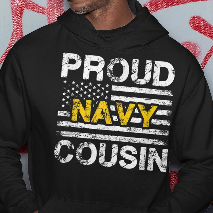 Proud Navy Cousin Us Flag Family Military Appreciation Gifts Hoodie Unique Gifts