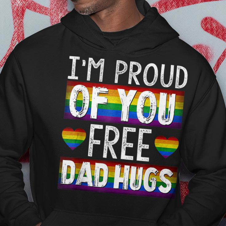 Proud Of You Free Dad Hugs Funny Gay Pride Ally Lgbtq Gift Hoodie Unique Gifts
